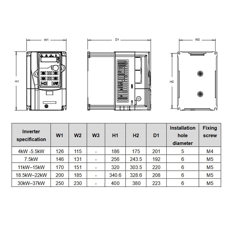 HITACHI, měnič frekvence 18.5 kW, typ S1-00450HFEF, napájení 3 fáze