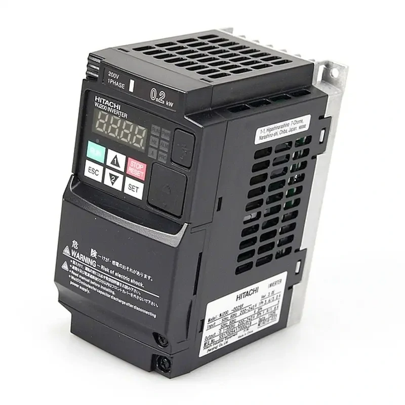 HITACHI, měnič frekvence 0.2kW, typ WJ200-002SFE, napájení 1 fáze, IP20