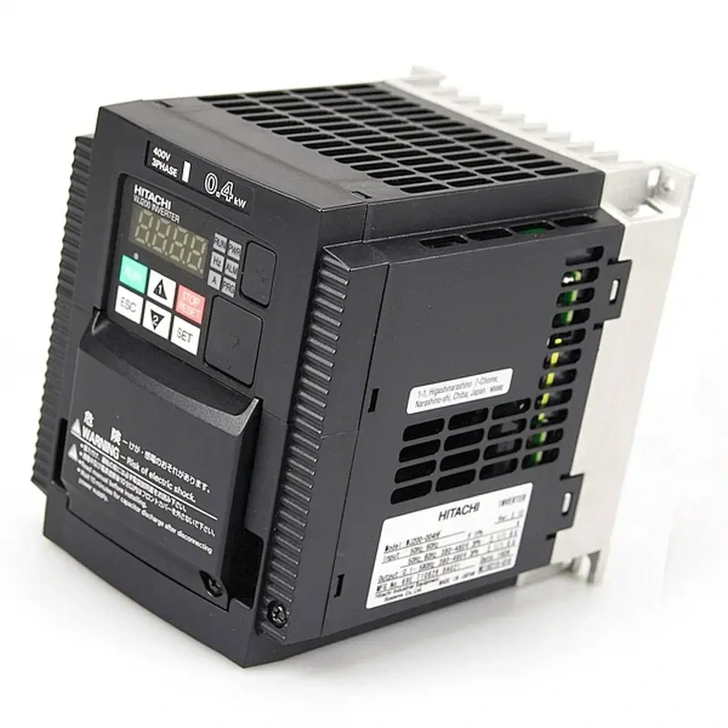HITACHI, měnič frekvence 0.4kW, typ WJ200-004HFE, napájení 3 fáze, IP20