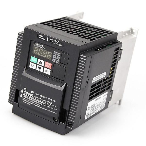 HITACHI, měnič frekvence 0.75kW, typ WJ200-007HFE, napájení 3 fáze, IP20
