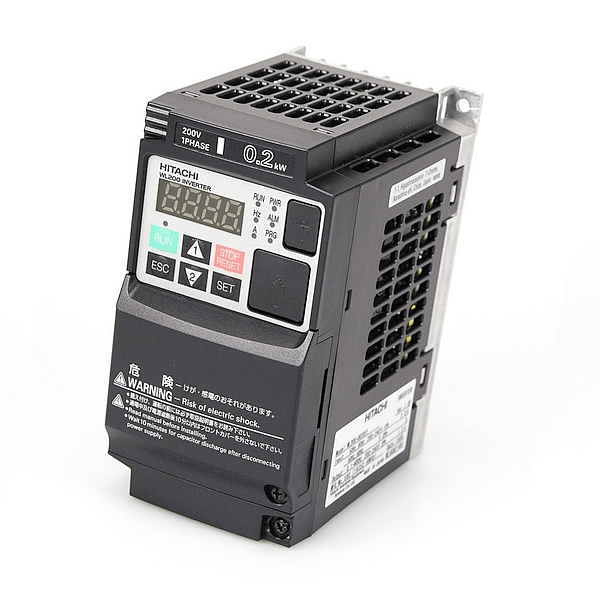 HITACHI, měnič frekvence 0.2kW, typ WL200-002SFE, napájení 1 fáze, IP20