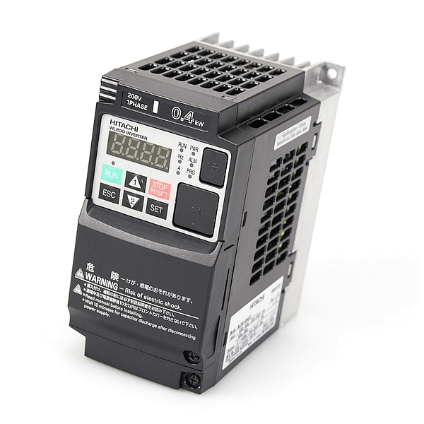 HITACHI, měnič frekvence 0.4kW, typ WL200-004SFE, napájení 1 fáze, IP20