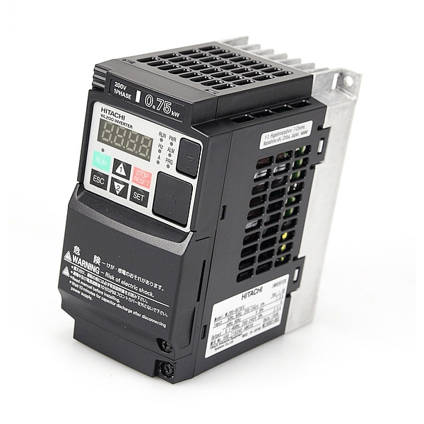 HITACHI, měnič frekvence 0.75kW, typ WL200-007SFE, napájení 1 fáze, IP20