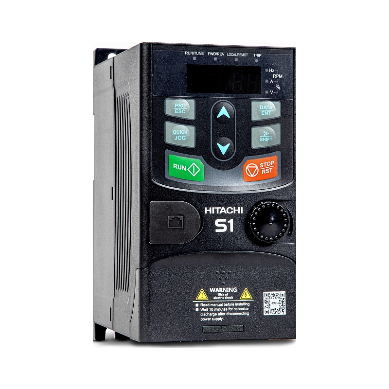HITACHI, měnič frekvence 0.4 kW, typ S1-00032SFE, napájení 1 fáze
