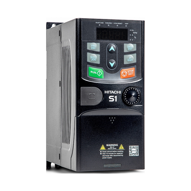 HITACHI, měnič frekvence 1.5 kW, typ S1-00100SFE, napájení 1 fáze