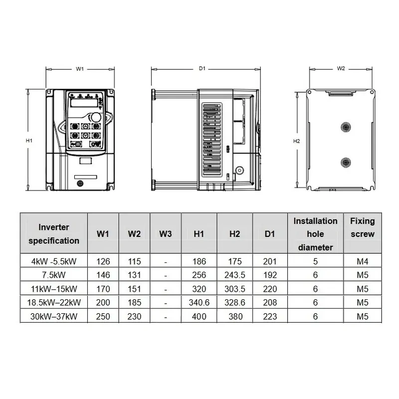 HITACHI, měnič frekvence 18.5 kW, typ S1-00450HFEF, IP20, napájení 3 fáze