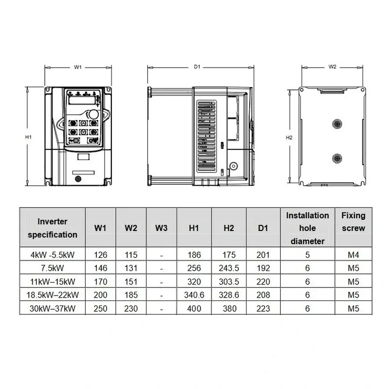 HITACHI, měnič frekvence 37.0 kW, typ S1-00920HFEF, IP20, napájení 3 fáze