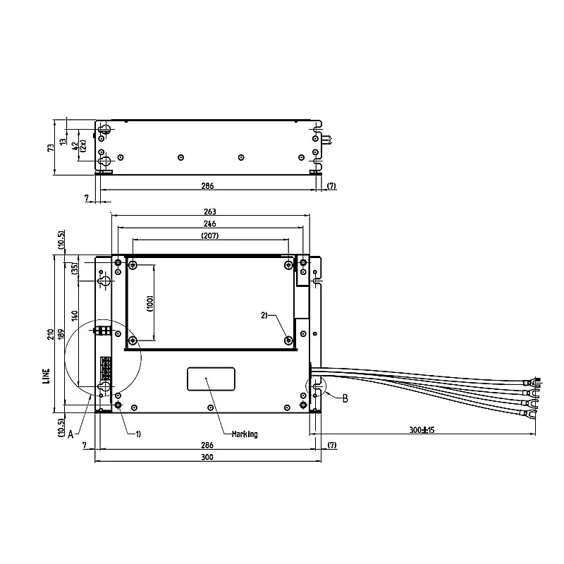 FPF-P1340-37, odrušovací filtr k měniči, třída 'B'