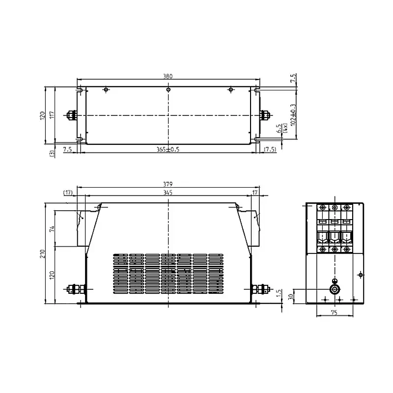 BTF-P1340-230, odrušovací filtr k měniči, třída 'B'