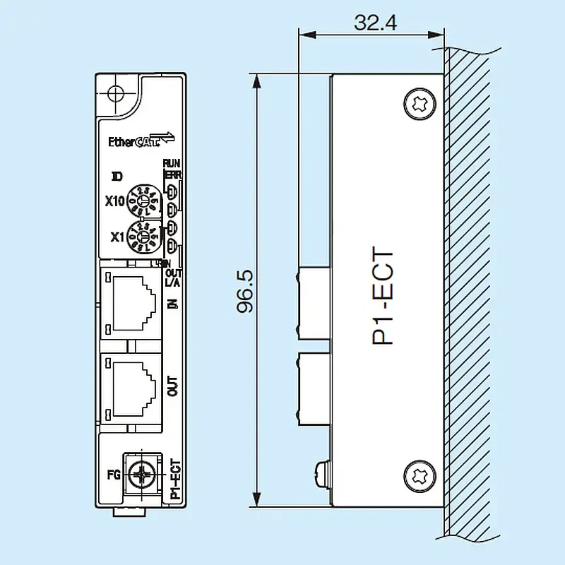 P1-ECT, komunikační modul EtherCAT pro měniče řady P1