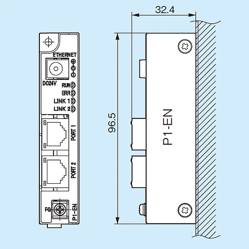 P1-EN, komunikační modul Ethernet Modbus TCP pro měniče řady P1