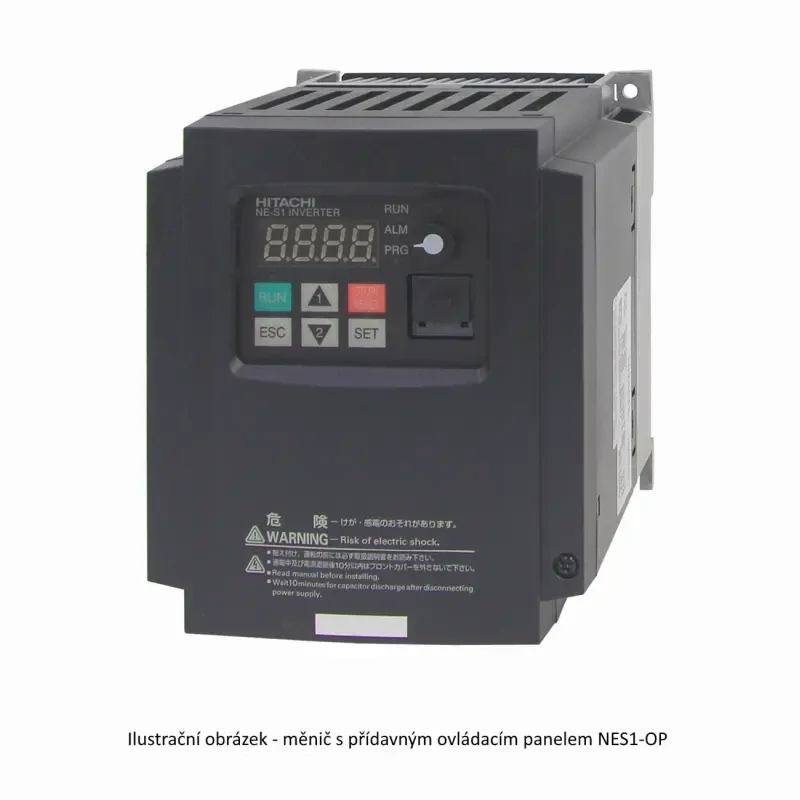HITACHI, měnič frekvence 2.2 kW, typ NES1-022SBE, IP20, napájení 1 fáze