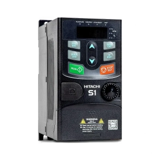 HITACHI, měnič frekvence 0.4 kW, typ S1-00032SFE, IP20, napájení 1 fáze